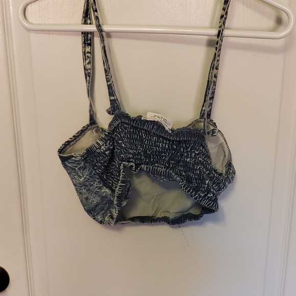 Out From Under Y2K Denim Cropped Tank - Picture 2 of 2